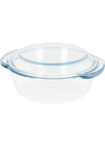 Koopmann Koopman Glasauflaufform mit Deckel 1500 ml, Auflaufform, Transparent