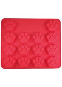 Nobby Silicon baking mat "Paw", 30 x 25 cm, Backform, Rot