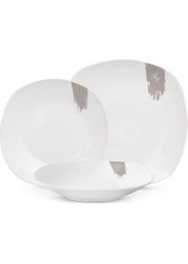 BerlingerHaus Haus 18-teiliges Tellerset Taupe Collection, Teller, Weiss, Beige