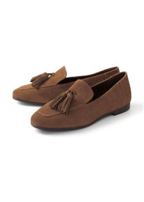 Tchibo - Loafer aus Veloursleder - Damen - Gr. 37 - cognac