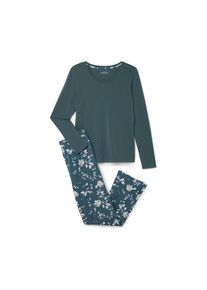 Tchibo - Pyjama-Set - Damen - Gr. M - petrol/gebl&uuml;mt