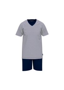 Tom Tailor Shorty-Pyjama-Set &raquo;Nevada&laquo; - Herren - Gr. M - dunkelblau/gestreift
