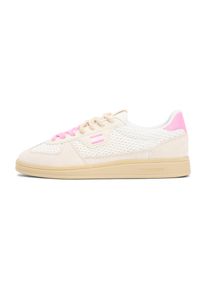 Tommy Jeans, Damer, Sneaker low 'THE GREENWICH', Elfenben / Lyser&oslash;d / Lys R&oslash;d, St&oslash;rrelse 38