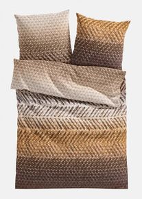 bonprix Lenjerie de pat cu design floral, maro, 1x 80/80 cm, 1x 135/200 cm