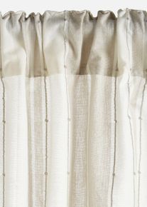 bonprix Draperie cu dungi din bumbac organic (1 buc.), bej, &Icirc;/Lă: 145/110 cm