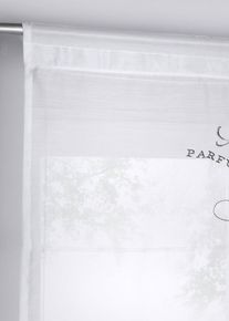 bonprix Stor transparent cu broderie, alb, &Icirc;/Lă: 130/45 cm