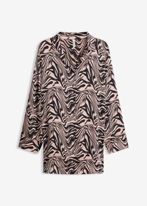 bonprix Femei Cămașă de noapte țesută din satin, negru, 40/42