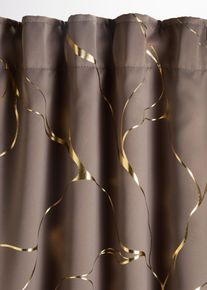 bonprix Draperie de &icirc;ntunecare cu imprimeu lucios (1 buc.), maro, &Icirc;/Lă: 145/130 cm