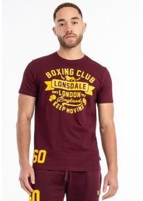 Lonsdale, M&aelig;nd, Bluser & t-shirts 'Gruting', Curry / Vinr&oslash;d, St&oslash;rrelse L