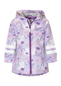 Playshoes Drenge Udend&oslash;rsjakke 'EINHORN' azur / lilla / lavendel / hvid St&oslash;rrelse 86