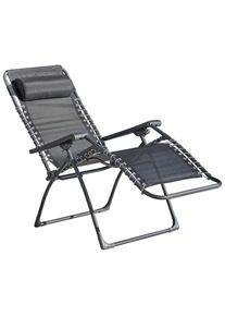 Ambia Garden Garten-Relaxsessel, Grau, Dunkelgrau, Metall, Kunststoff, Textil, 67x112.7x94 cm, klappbar, Gartenm&ouml;bel, Gartenliegen, Liegest&uuml;hle