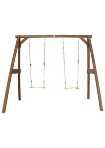 Ambia Garden Schaukel Double Swing, Hellbraun, Holz, 254x207x160 cm, Fsc, EN 71, Freizeit & Co, Gartenspielzeug, Schaukeln