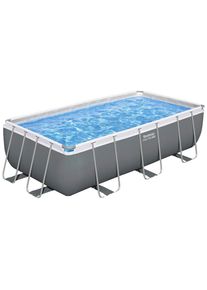 Bestway Poolset Power Steel 56441, Grau, Metall, Kunststoff, Uni, 201x100x404 cm, Freizeit & Co, Pools & Wasserspa&szlig;, Pools, Aufstellpools