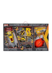 Bauarbeiter-Mega-Set, Gelb, Grau, Orange, Kunststoff, Gr&uuml;ner Punkt, Ger&auml;uscheffekte, Spielzeug, Lernspiele