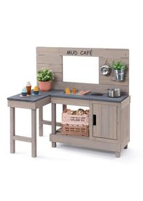 Muddy Buddy Matschk&uuml;che, Hellgrau, Holz, 60x95x100 cm, Fsc, EN 71, Europ&auml;ischer Sicherheitsstandard, mit Holzschutz vorbehandelt, Spielzeug, Holzspielzeug