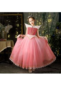 Disney Sleeping Beauty Princess New Sleeveless Girls Dress Purim Holiday Carnival Party Cute Tutu Skirt + Accessories Fancy Set