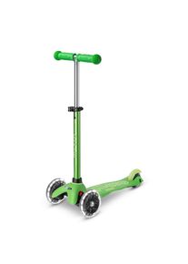 Micro Mobility , Hellgr&uuml;n , Kunststoff , 26.5x49-67x55 cm , h&ouml;henverstellbarer Lenker mit Schnellspanner, Lenkstange abnehmbar, weiche Griffe, Antirutsch-Trittbrett mit Bremse, R&auml;der mit LED-Licht ,