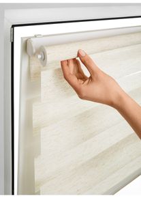bonprix Doppelrollo in Leinen-Optik, beige, Gr.130x120 cm, Doppelrollo mit sch&ouml;ner Leinen-Optik