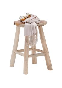 Landscape Hocker, Teakfarben, Holz, Teakholz, vollmassiv, rund, 30x45x30 cm, Wohnzimmer, Sessel, Hocker & Hockerb&auml;nke, Sitzhocker
