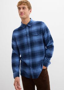 bonprix Koszula flanelowa z czystej bawełny, niebieski, 47/48 (3XL)