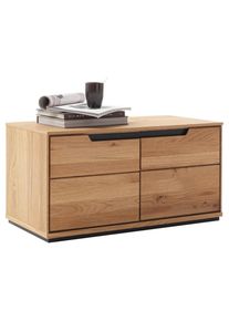 Linea Natura Garderobenbank, Wildeiche, Holzwerkstoff, Wildeiche, furniert, massiv, 79x41x41 cm, FSC Mix, Holzm&ouml;bel, Sitzgelegenheiten Holz, Holzb&auml;nke, Garderobenb&auml;nke Holz
