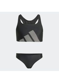 Bustier-Bikini adidas Performance "BIG LOGO KIDS BIKINI SET MIT C-F&Ouml;RMIGEM R&Uuml;CKEN", M&auml;dchen, Gr. 158, N-Gr, schwarz, Obermaterial: 78% Polyamid, 22% Elasthan, Bikini-Sets Bustier-Bikini