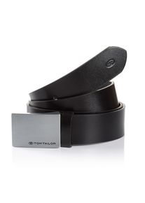 Koppelg&uuml;rtel Tom Tailor "TTBOB", Herren, Gr. 95, schwarz, Rindsleder, leicht gl&auml;nzend, unifarben, G&uuml;rtel Koppelg&uuml;rtel, 3,5 cm breiter Herreng&uuml;rtel, modischer Klassiker, Koppelschlie&szlig;e