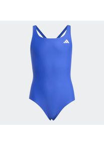 Badeanzug adidas Performance "KIDS MIT V-F&Ouml;RMIGEM R&Uuml;CKENDESIGN", M&auml;dchen, Gr. 140, N-Gr, blau (semi lucid blau), Obermaterial: 78% Polyamid, 22% Elasthan, Badeanz&uuml;ge Badeanzug