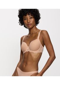 T-Shirt-BH Triumph "Amourette Charm", Damen, Gr. 90, Cup C, beige (neutral beige), Microtouch, Obermaterial: 45% Polyester, 34% Polyamid, 21% Elasthan, BHs T-Shirt-BH, mit Stretch-Spitze