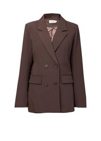Longblazer SURI FREY "Blazer SFY Freyday", Damen, Gr. S, braun (braun 200), Obermaterial: 70% Baumwolle CO. 27% Polyester PES. 3% Elasthan EL., Blazer Longblazer