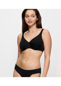 Minimizer-BH Triumph "Comfort Minimizer", Damen, Gr. 85, Cup C, schwarz, Microtouch, Obermaterial: 71% Polyester, 18% Polyamid, 11% Elasthan (LYCRA), leicht gl&auml;nzend, unifarben, BHs Minimizer-BH, verkleinert optisch die Br&uuml;ste, Spitzendetails