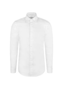 Smokinghemd Seidensticker, Herren, Gr. XXL (45), verl&auml;ngerte &Auml;rmell&auml;ngen, ecru, 100% Baumwolle, unifarben, slim fit, Doppelmanschette, Hemden Smokinghemd, Gala Uni