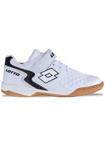 Hallenschuh Lotto, Jungen, Gr. 33, wei&szlig; (wei&szlig;, schwarz), Synthetik, Schuhe Hallenschuh, Indoor Sportschuhe