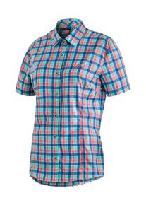 Funktionsbluse Maier Sports "Philina", Damen, Gr. 44, bunt (kariert), 85% Polyester, 15% Viskose, Blusen Funktionsbluse, Damen Bluse, leichte Kurzarmbluse, Blusen-Shirt, Karobluse, Reg Fit