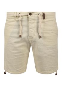 Leinenhose INDICODE "Leinenhose IDMoses", Damen, Gr. XXL, N-Gr, beige (fog), Obermaterial: 55% Leinen LI. 45% Baumwolle CO., regular fit kurz, Hosen Leinenhose