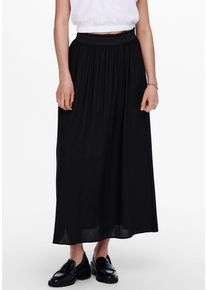 Maxirock Only "ONLVENEDIG &ndash; Maxil&auml;nge mit elastischem Bund f&uuml;r luftigen Komfort", Damen, Gr. XL (42), schwarz, Web, Obermaterial: 100% Viskose, unifarben, regular fit wadenlang, R&ouml;cke Maxirock, Viskose