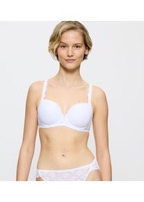 T-Shirt-BH Triumph "Amourette", Damen, Gr. 95, Cup D, wei&szlig;, Microtouch, Obermaterial: 61% Polyester, 27% Polyamid, 12% Elasthan, unifarben, BHs T-Shirt-BH, Stretch-Spitze, glatte Cups, atmungsaktiv, leicht, feminin