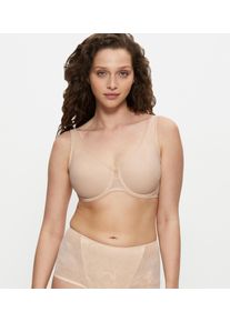 Minimizer-BH Triumph "Wild Rose Sensation", Damen, Gr. 70, Cup F, beige, Spitze, Obermaterial: 82% Polyamid, 18% Elasthan, BHs Minimizer-BH, verkleinert die Brust optisch um eine Cup-Gr&ouml;&szlig;e, Topseller