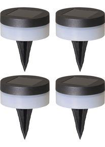 Gartenleuchte Luxform "Solar-Erdspie&szlig;leuchten - Avignon - 4 St - LED", schwarz, 3 Stk., Leuchten, Gartenleuchte, Ganzj&auml;hrig Solar