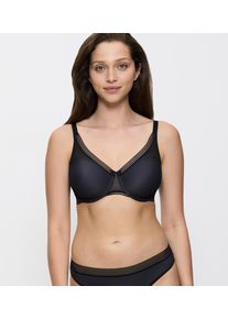 Minimizer-BH Triumph "Infinite Sensation W01", Damen, Gr. 75, Cup D, schwarz, Mesh, Microtouch, Obermaterial: 78% Polyamid, 22% Elasthan (LYCRA), BHs Minimizer-BH, Verkleinert optisch um eine K&ouml;rbchengr&ouml;&szlig;e, formende Cups ohne Einlagen, Topseller