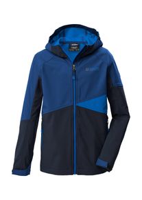 Softshelljacke Killtec "KOS 142 BYS SFTSHLL JCKT", Jungen, Gr. 140, denim, Oberseite: 100% Polyester;R&uuml;ckseite: 100% Polyester;Futter: 100% Polyester, Jacken Softshelljacke, Wind- und wasserabweisende Kinderjacke, Colourblock-Design