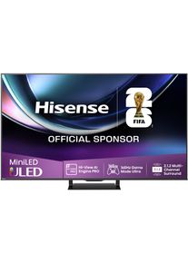 HISENSE QLED Mini LED-Fernseher "65U7Q PRO", Energieeffizienz: E, schwarz, 65 &Prime;, Fernseher, 4K UHD MiniLED Smart TV, QLED Mini LED-Fernseher