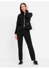 Hosenanzug Heine, Damen, Gr. 50, Normalgr&ouml;&szlig;en, schwarz, 75% Polyester, 20% Viskose, 5% Elasthan, Anz&uuml;ge Hosenanzug