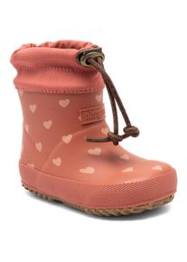 Gummistiefel bisgaard "baby thermo rubber", M&auml;dchen, Gr. 26, rot (ruby heartbeat), Gummi, gemustert, Basic, Schuhe Gummistiefel, Regenstiefel mit Wollfutter, Gr&ouml;&szlig;enschablone zum Download