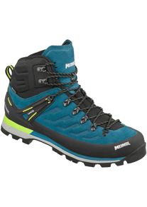 Wanderschuh Meindl "Intervale GTX", Herren, Gr. 42,5, Normalschaft, petrol, gelb, Veloursleder, unifarben, Schuhe Wanderschuh, Robustes Veloursleder, atmungsaktives Mesh, stabiler Halt & Komfort