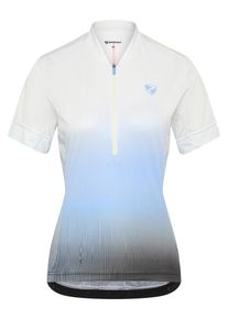 Radtrikot Ziener "NELENIA-Z", Damen, Gr. 36, blau (dreamy sky.wei&szlig; fog), Obermaterial: 100% Polyester. Obermaterial 2: 90% Polyester, 10% Elasthan, Trikots Radtrikot