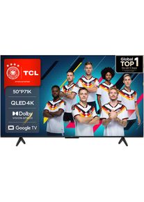 TCL QLED-Fernseher "50P71KX1", Energieeffizienz: F, schwarz, 50, Fernseher, Multi-HDR, Dolby Vision, Smart TV, Airplay2, Dolby Atmos, Game Master, QLED-Fernseher