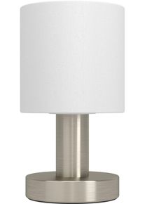 Eglo Tischleuchte "MONTETTO Tischlampe - Stahl - E14 - 1X40W - IP20", nickel, matt, 1, &Oslash; 10cm H: 18cm, 1 Stk., Leuchten, Nachttischlampe, Schreibtischleuchte, Leselampe, H18 x &Oslash;10 cm, Tischleuchte