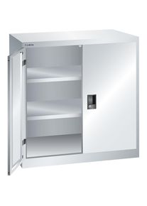 LISTA ESD-vleugeldeurkast, H 1000 mm, 2 legborden, B x D 1002 x 400 mm, oranje