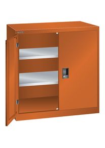 LISTA ESD-vleugeldeurkast, H 1000 mm, 2 legborden, B x D 1002 x 400 mm, lichtgrijs